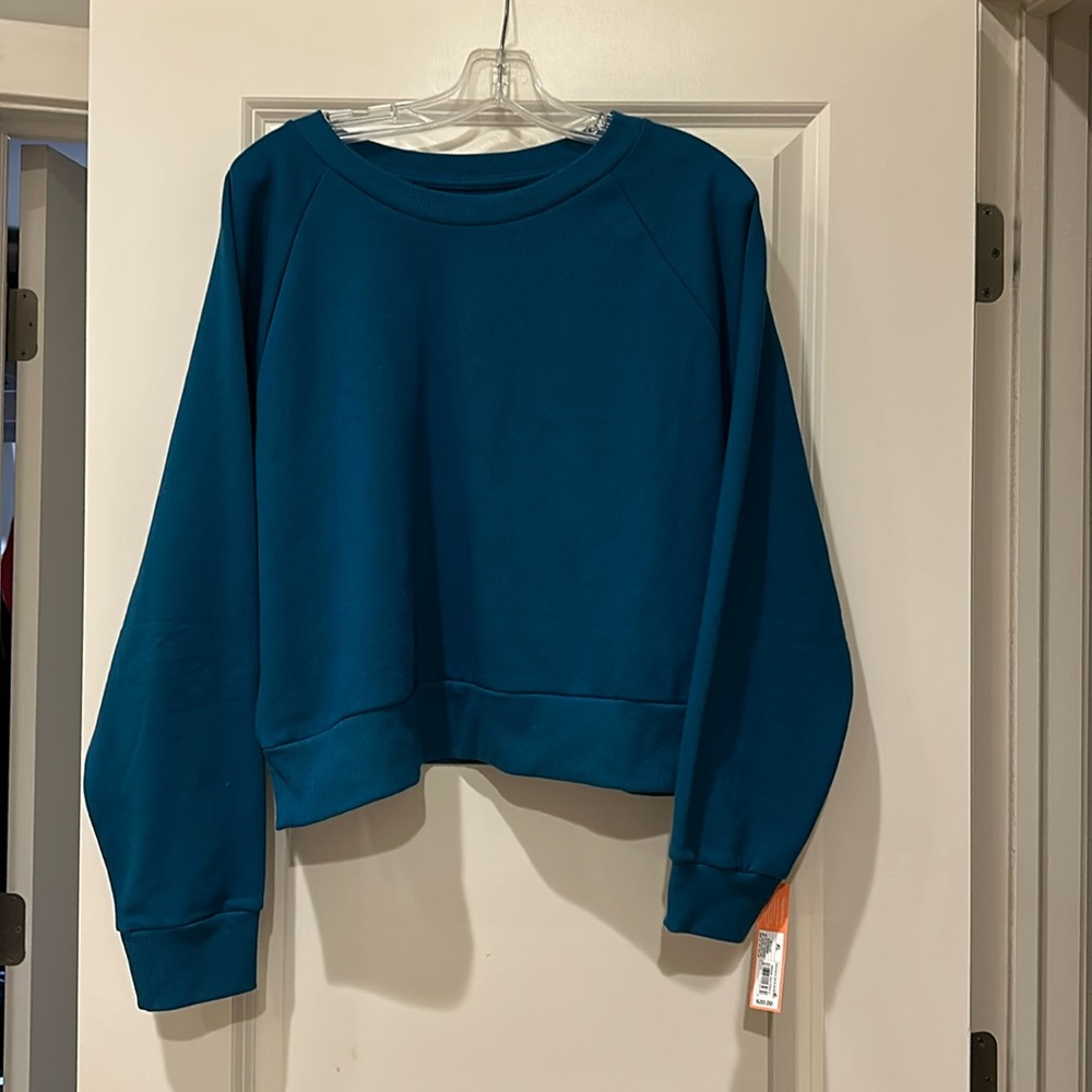 Target Colsie Blue Cropped Crew Neck Sweatshirt